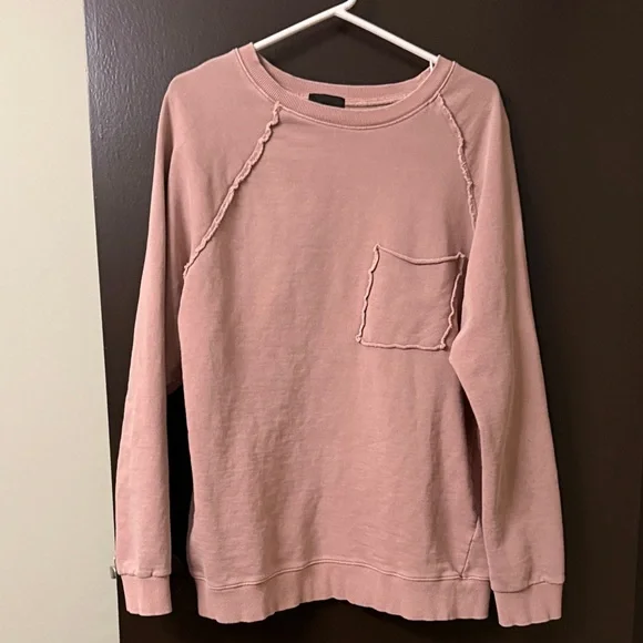 BDG Taupe Ribbed Crewneck - Picture 6 of 6